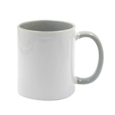 sublimation blank dino coating ceramic grey coloured inner and handle mug